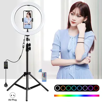 

PULUZ 12inch LED Selfie Ring Light With Tripod Dimmable Camera Phone Ring Lamp For for Youtube tiktok tok ringlight