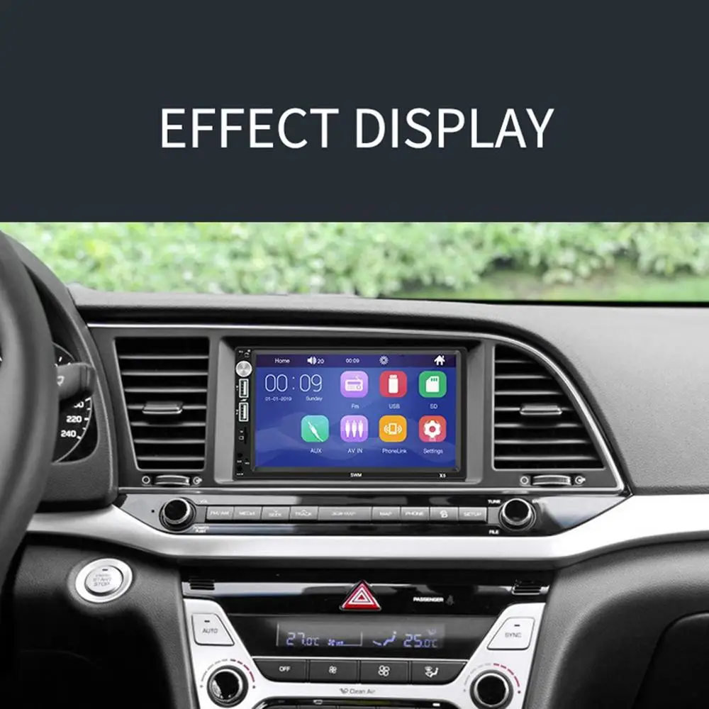 7 дюймов HD емкостный экран автомобиля MP5 хост для автомобиля играть мобильный телефон Встроенный плеер автомобиля стерео полный сенсорный экран