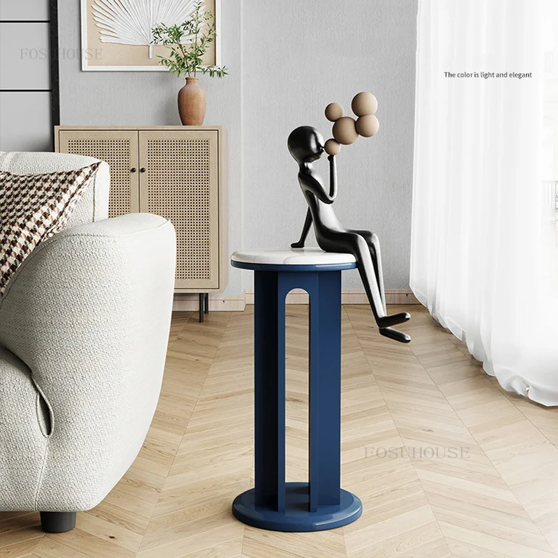 Home Furniture Cafe Corner Tables Simple Modern Dormitory Office Sofa Side Table Living Room Small Apartment Round Coffee | Мебель