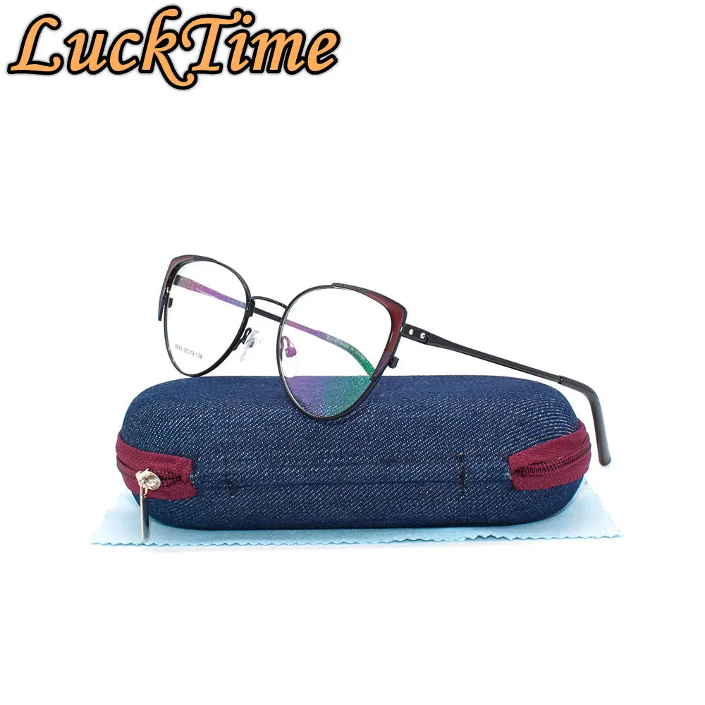 Женская оправа для очков LuckTime из сплава с кошачьими ушками женские очки