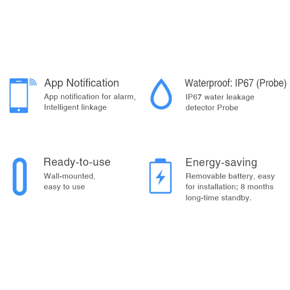 Новинка, умный Wifi датчик утечки воды, детектор утечки воды, детектор проникновения, Оповещение об уровне воды, работа с приложением Tuya Alexa Google Home