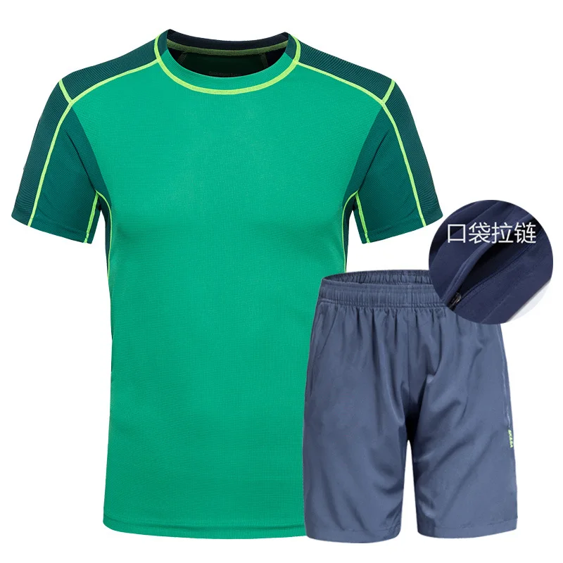 

Spring New Style Men Quick-Dry Short Sleeve Sports Set