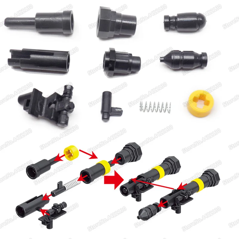 Military ww2 Figures Anti-tank Rocket Launcher Missile Gun Building Blocks Mini Weapons Army Soldier Equipment Moc Christmas Toy