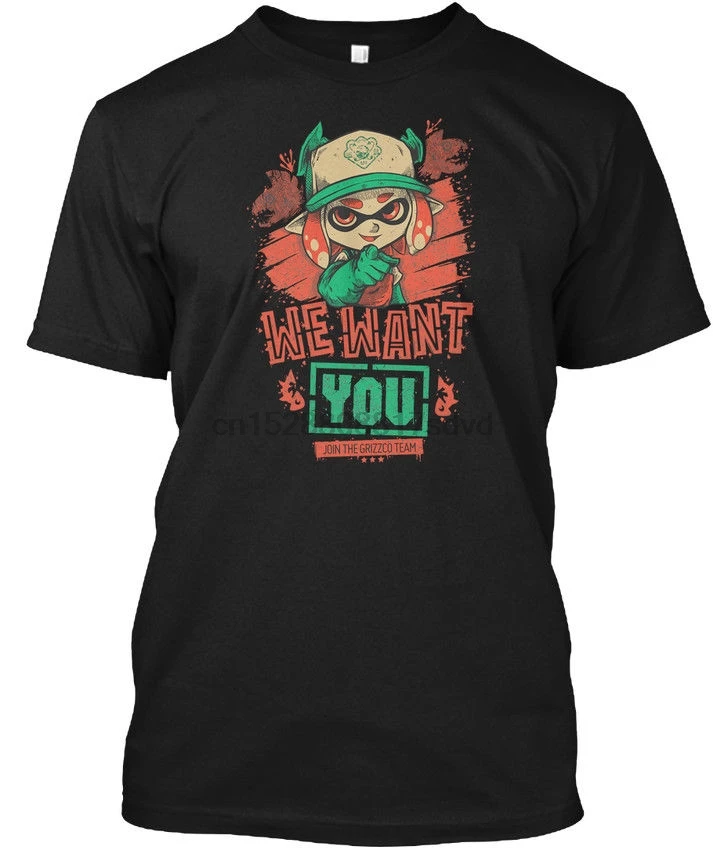 Мы хотим вас! Популярная безрукавная футболка Splatoon Splato T-Shirt100 % хлопка | Мужская