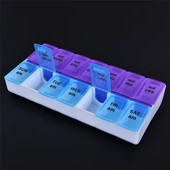 

Medicine Storage Organizer Container Case Weekly 7 Days Tablet Pill Drug Box Holder Dispenser Health Care Refillable Bottle
