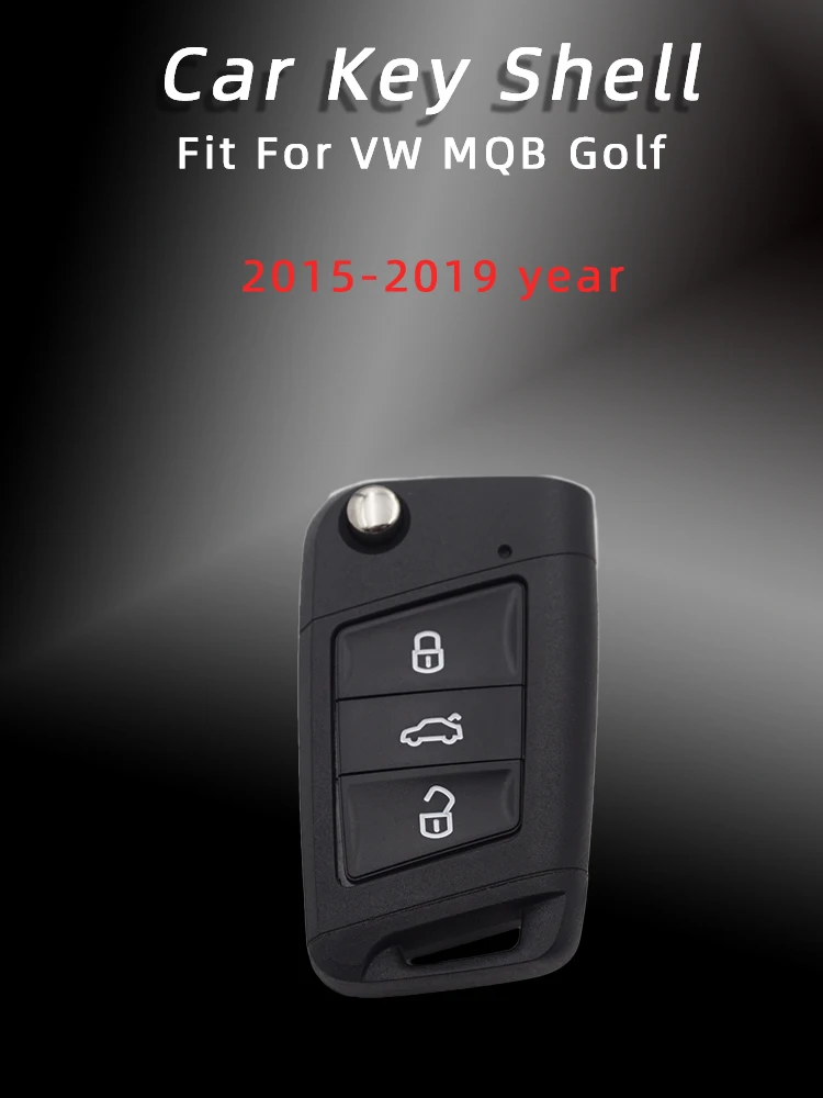Xinyuexin складной дистанционный ключ оболочки подходит для VOLKSWAGEN VW Passat B7 Golf R MK 7 Tiguan 3 кнопки флип Автомобильный ключ оболочки Замена чехол