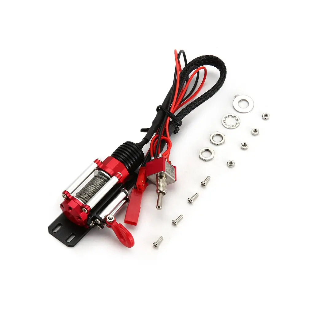 

2019 Automatic Winch And Wireless Remote Controller Receiver Metal Steel Winch System For 1/10 RC Crawler D90 Axial SCX10