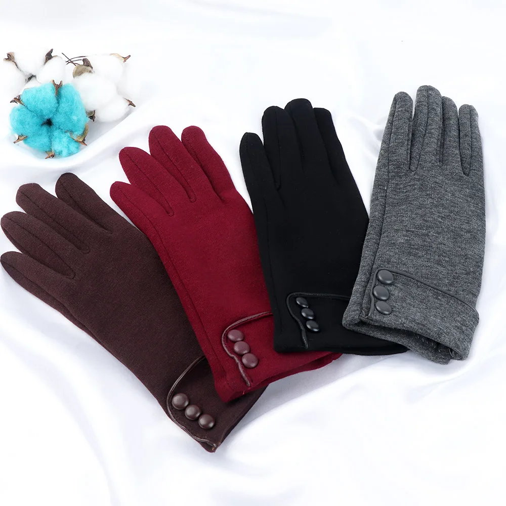 Модные женские туфли зимние теплые перчатки Осенние уличные ветрозащитные катание на лыжах вождения рукавицы Сенсорный экран перчатки