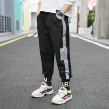 Штаны для мальчиков г., новые зимние стильные детские повседневные штаны с плюшевой подкладкой детские штаны средних и маленьких размеров корейский стиль для малышей