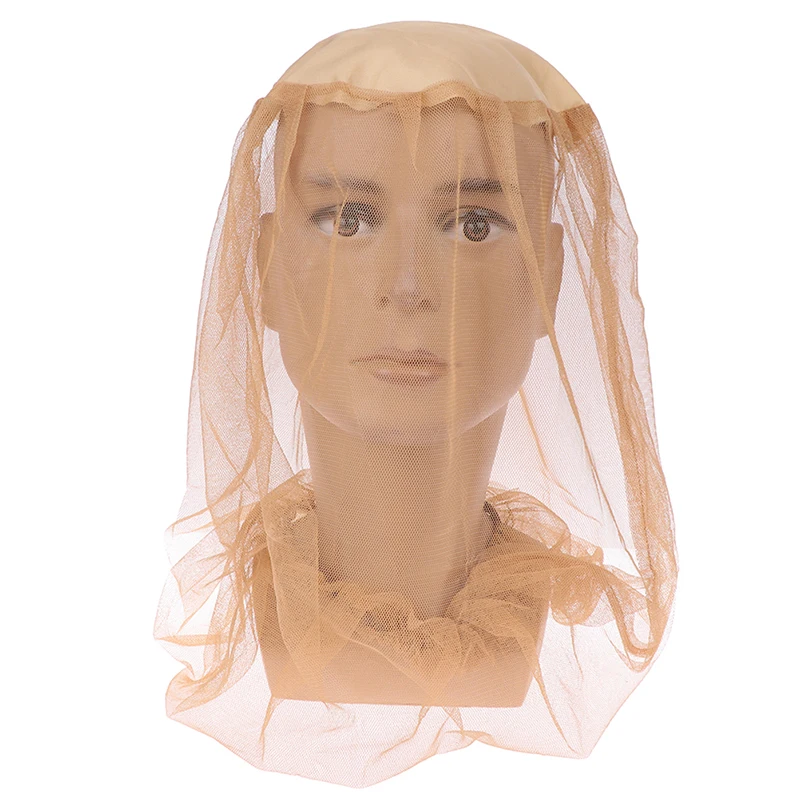 Fabric 50*55CM Midge Mosquito Insect Hat Bug Mesh Head Net Face Protector Travel Kits Camping Hiking Outdoor Gear Tool Wholesale - Цвет: GD
