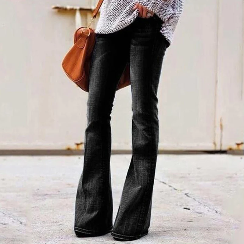 New 2020 Vintage High Waist Jeans Woman Flare Jeans For Women Black Skinny Denim Mom Jeans Plus Size 4XL Female Wide Leg Pants New 2020 Vintage High Waist Jeans Woman Flare Jeans For Women Black Skinny Denim Mom Jeans Plus Size 4XL Female Wide Leg Pants