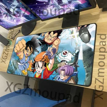 

XGZ Large Cartoon Mouse Pad Black Precision Lock Edge Anime Dragon Ball Computer Table Mat Rubber Non-slip Custom Coaster Carpet