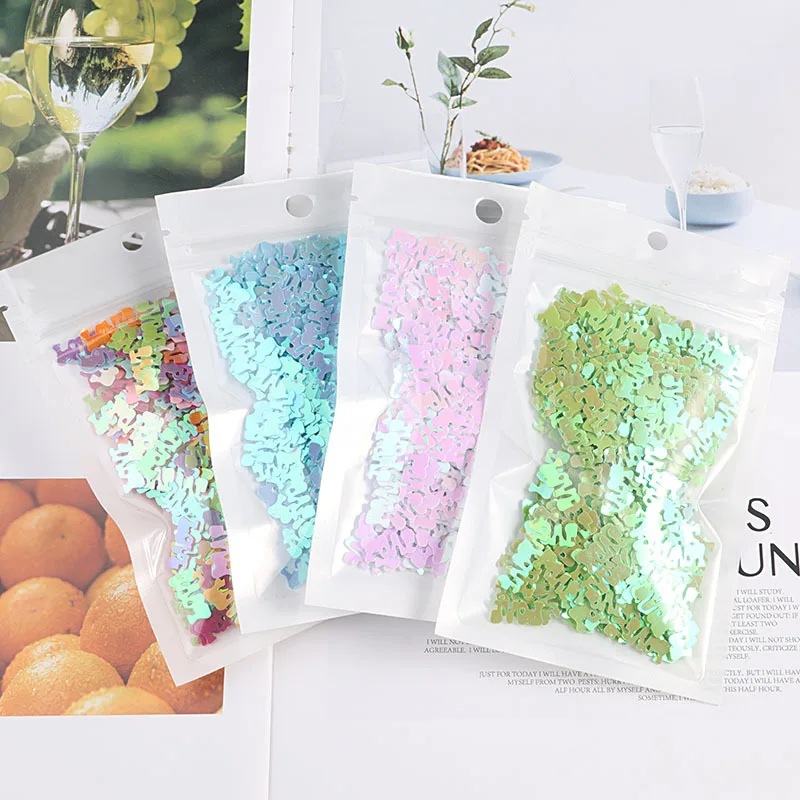 LC/Letter LOVE sequins/15 грамм блестки ПВХ плоские для DIY Изготовление карточек цветная коллекция