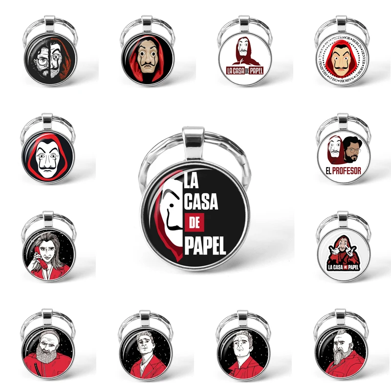 La Casa De Papel брелок для дома Paper ожерелье денег Salvador Dali профессора забавная цепочка