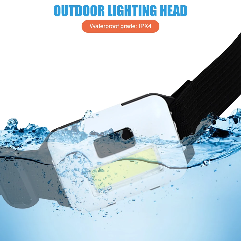 Mini 3W COB Led Headlight 3 Modes Waterproof Headlamp Head Flashlight Torch Lanterna For Outdoor Camping Night Fishing Head Torc 2