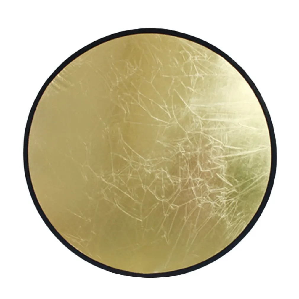 

60cm 2 in 1 Light Reflector Portable Foldable Collapsible Disc Photography Reflector Gold & Silver for Portrait Photography