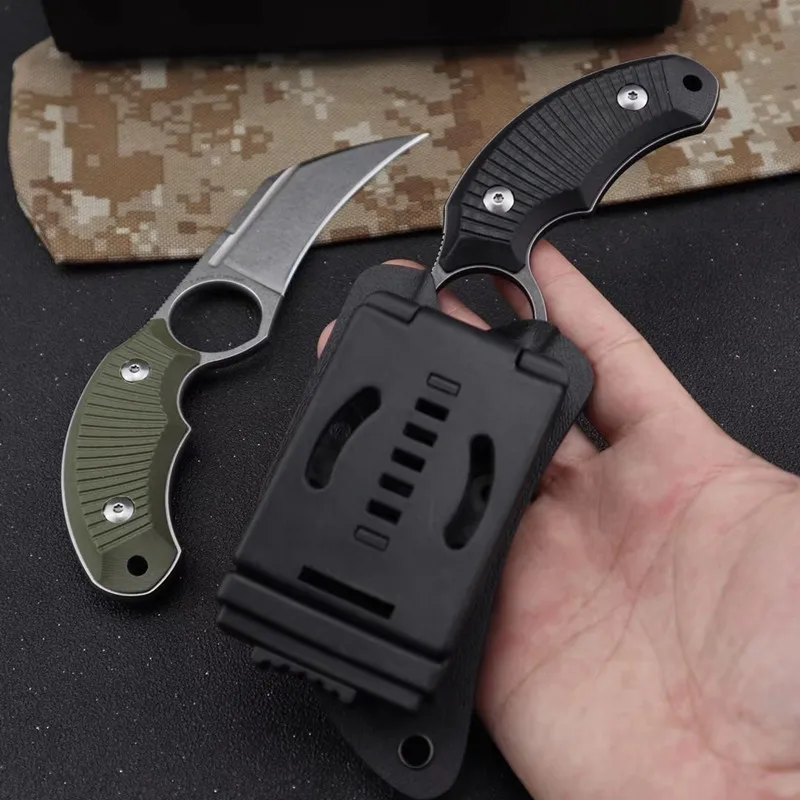 HS инструменты на открытом воздухе тактический нож Karambit кемпинг выживания Охота коготь ножи многоцелевой инструменты DC53 лезвие охотника ножи
