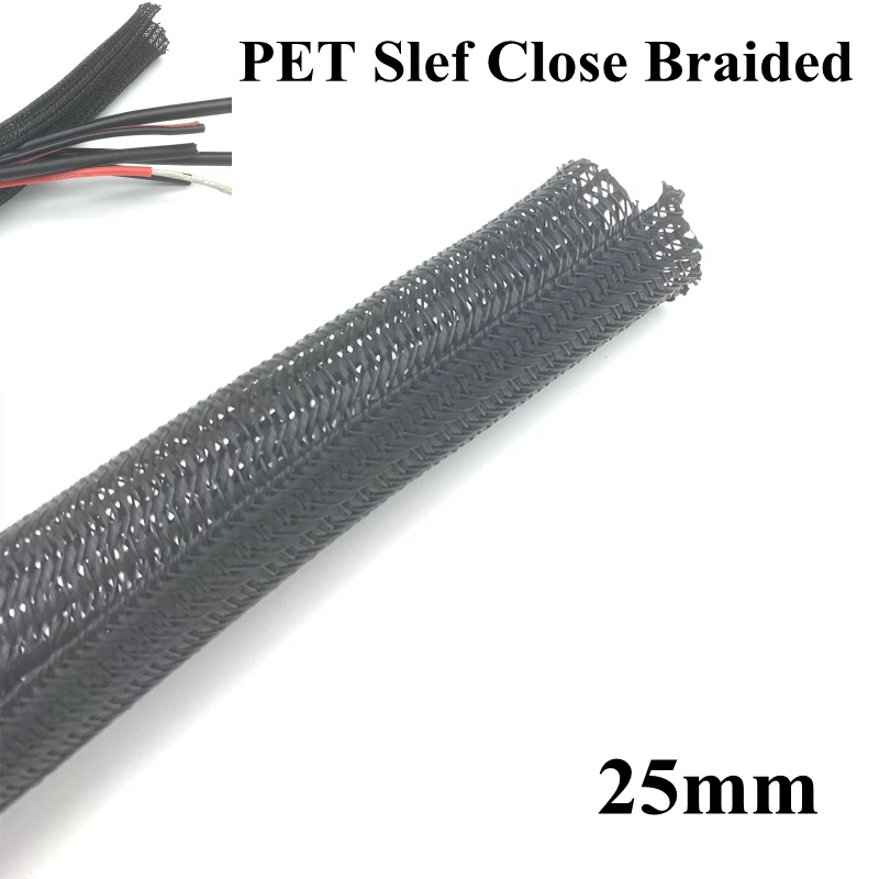 Cable Sleeve 25 Mm Pet Expandable Braided Self Closing Cable Management