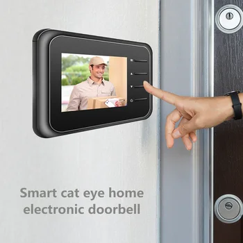 

720P Video Doorbell Smart Doorphone WiFi Peephole Camera Viwer Smart Doorbell Monitoring Set Night Vision Video Eye