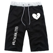 Xxxtentacion спортивные штаны для фитнеса, длина до колена, штаны для фитнеса, эластичная резинка на талии, короткие штаны, крутые спортивные штаны