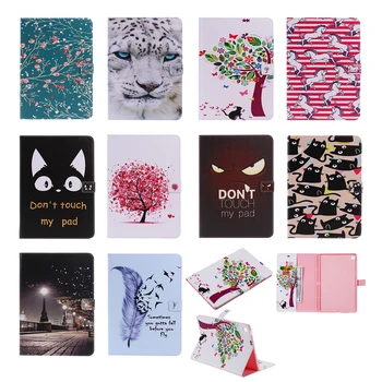 

Cute Book Style Painted PU Flip Case For Samsung Galaxy Tab S5e T720 SM-T720 Leather Tablet Stand Cover Case with sleep function