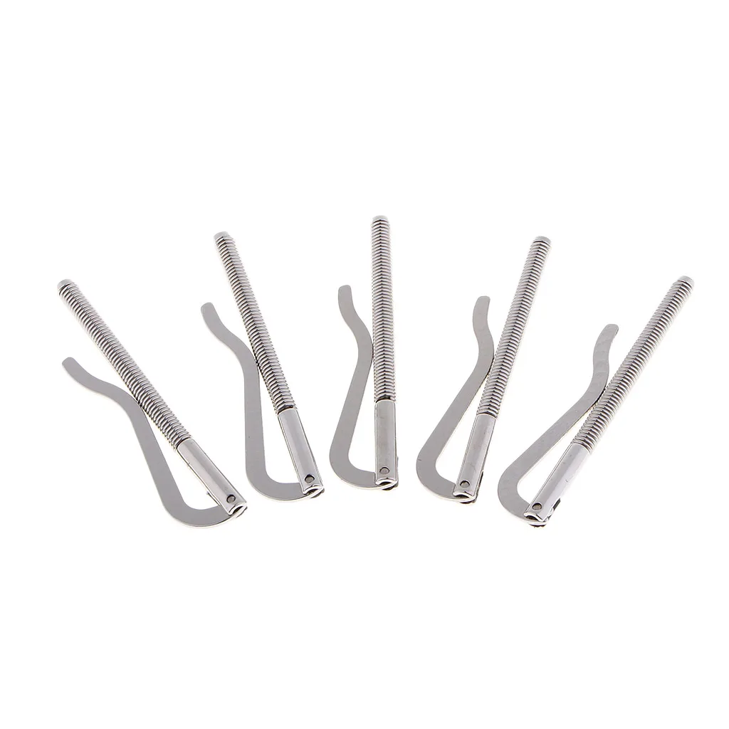 5Pcs Silver Metal Money Clip Holder Bar Wallet Replacement Spring Clamp Leathercraft Accessories DIY Leather Craft Tool 