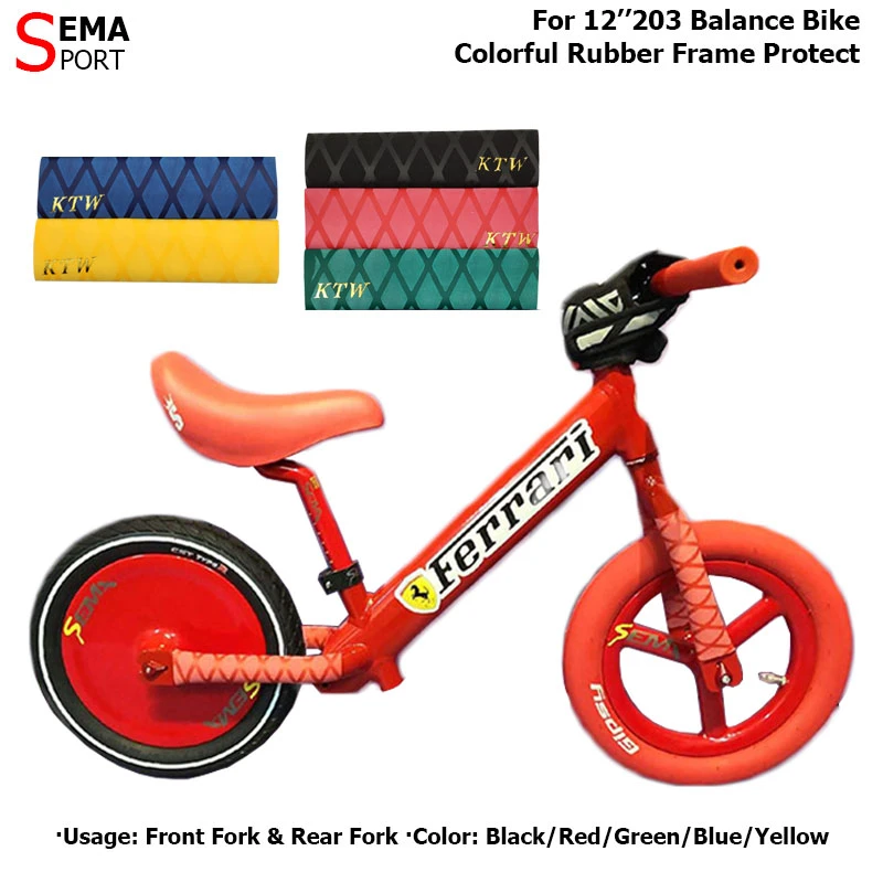 On sale Bike KTW bike protector for balance bike front and rear fork push bike colorful rubber frame protector|Protective Gear| - AliExpress