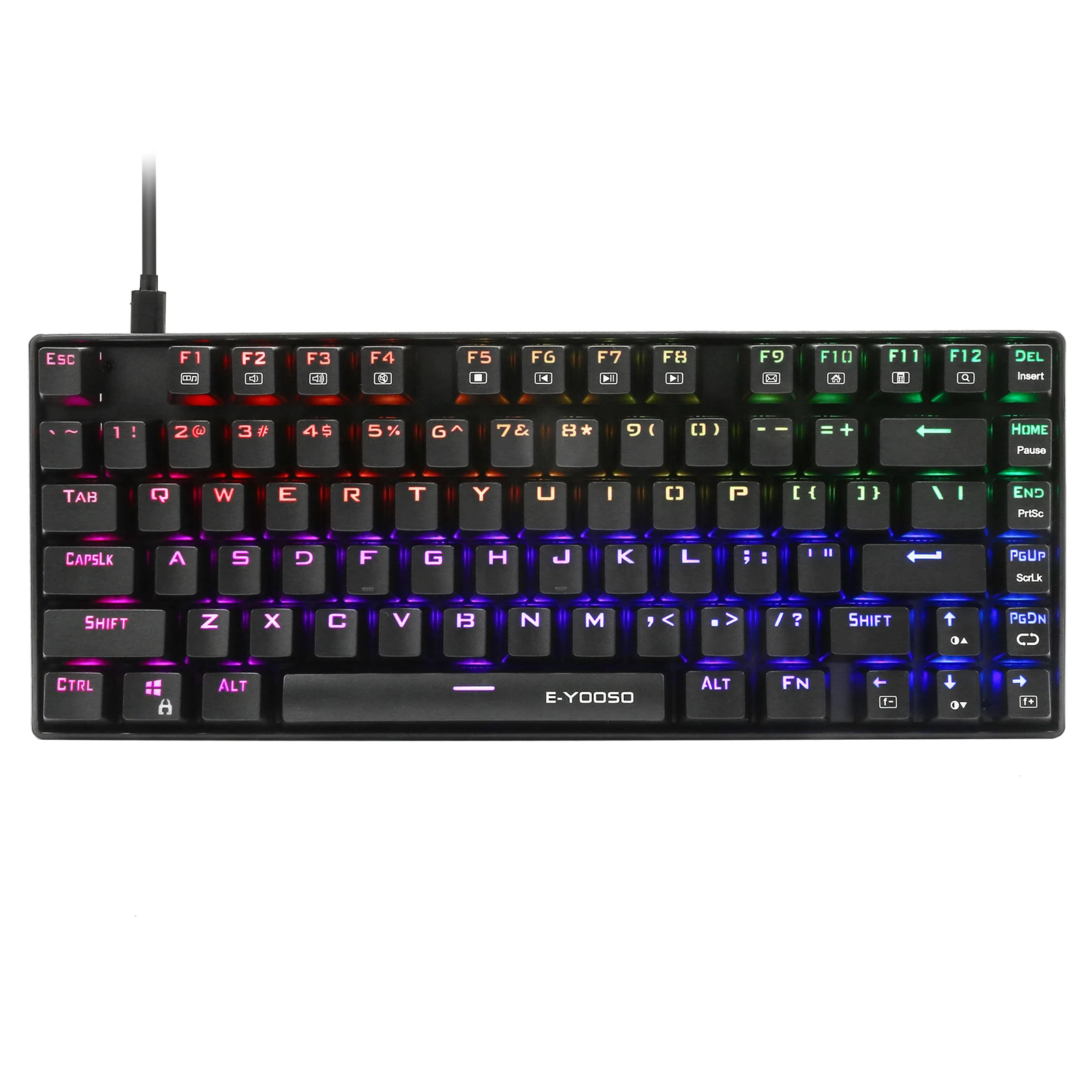 Z-88 Проводная Беспроводная Механическая игровая клавиатура 81 клавиша RGB с