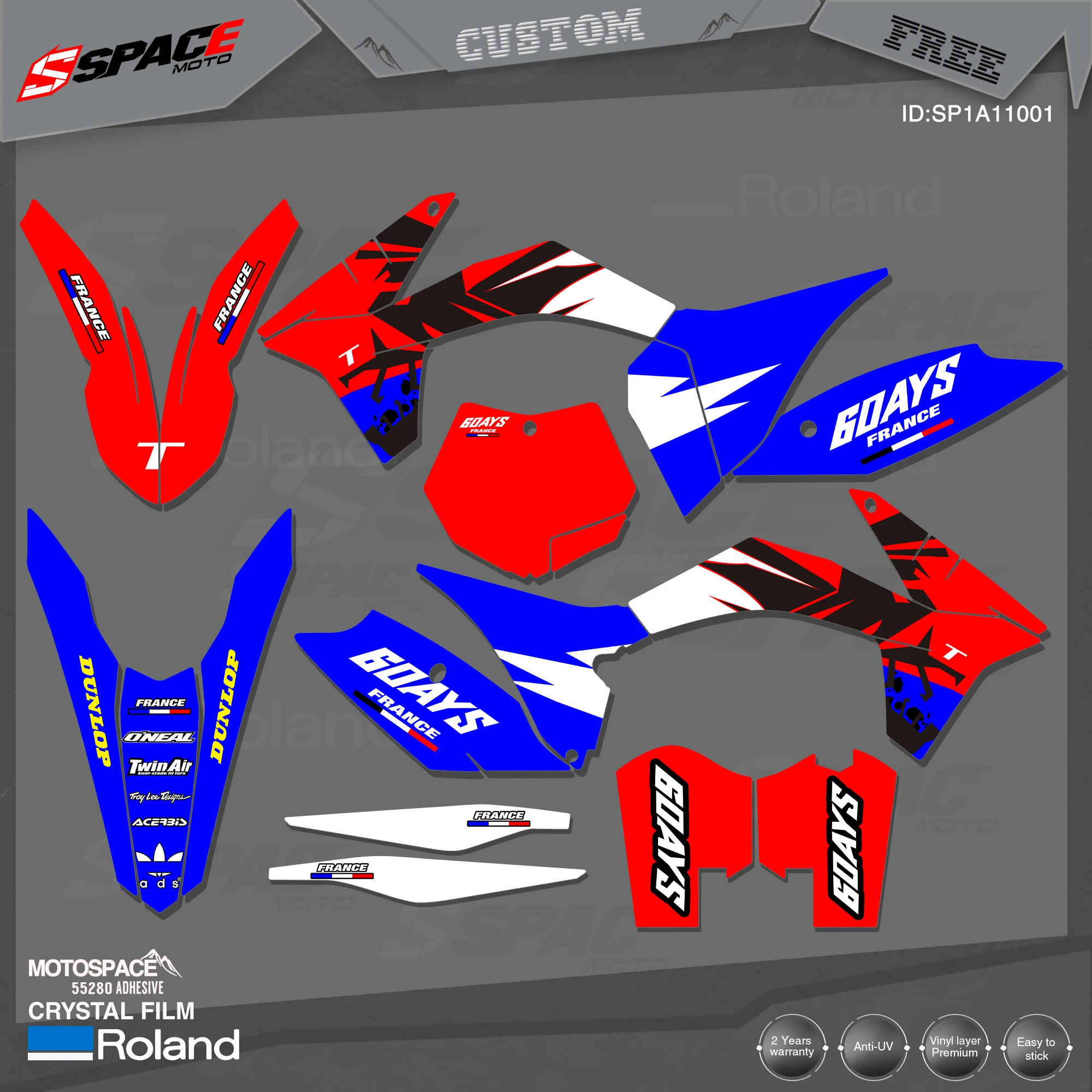 

MotoSpace Custom Team Graphics Backgrounds Decals 3M Stickers Kit For KTM 2011-12SXF 2012-13EXC 001