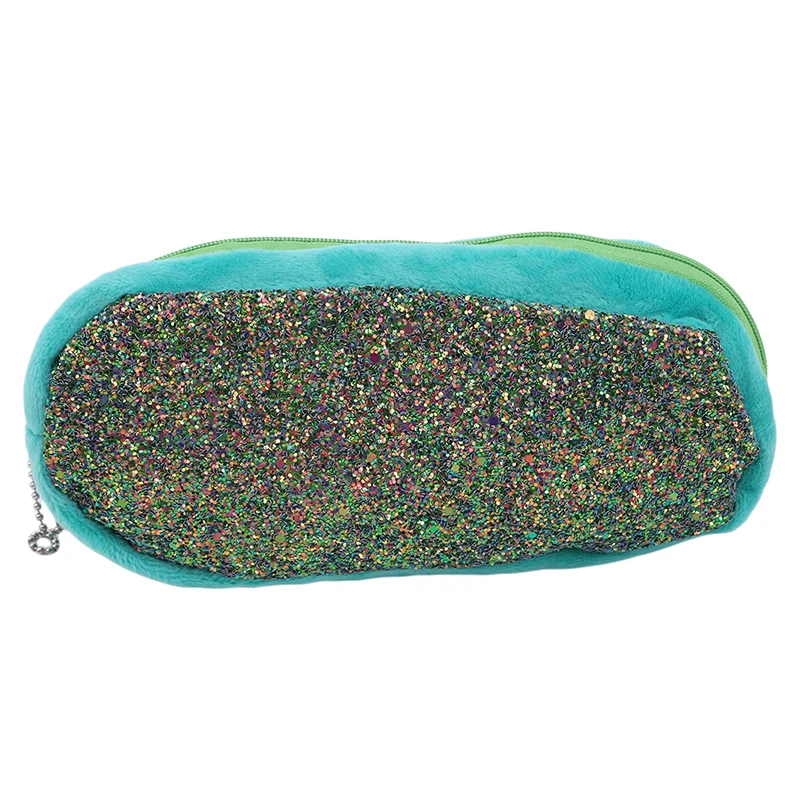 light green Модный Женский Детский кошелек с блестками для монет, кошелек для девочек на молнии, клатч для монет, наушники, посылка, сумочка - Цвет: light green