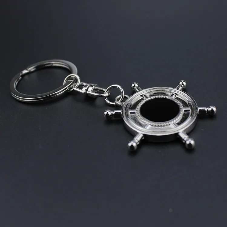 Manufacturers Direct Selling Practical Men Rudder Keychain Creative Small Gifts Export Europe And America Key Ring Lettering Log