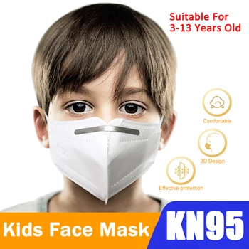 

KN95 Children Masks Kid Waterproof thicker KN95 Dust Mask Protective Mouth FFP2 Face Mask Respirator Reusable FPP3