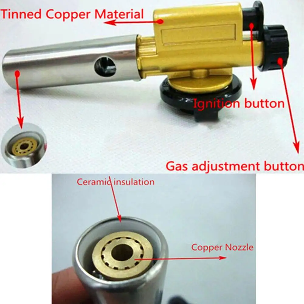 Hot !! Flame Lighter Jet BBQ Camping Welding Auto Butane Burner Ignition Gas Torch