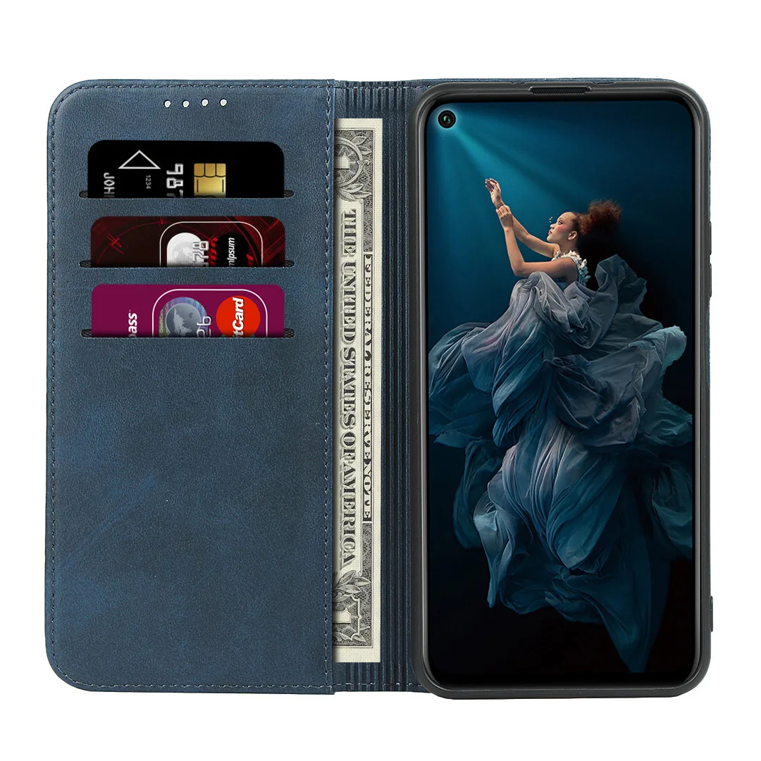 Кожаный чехол для huawei Nova 5T раскладной чехол с держателем карты кобура Магнитный Привлекательный чехол Чехол кошелек чехол