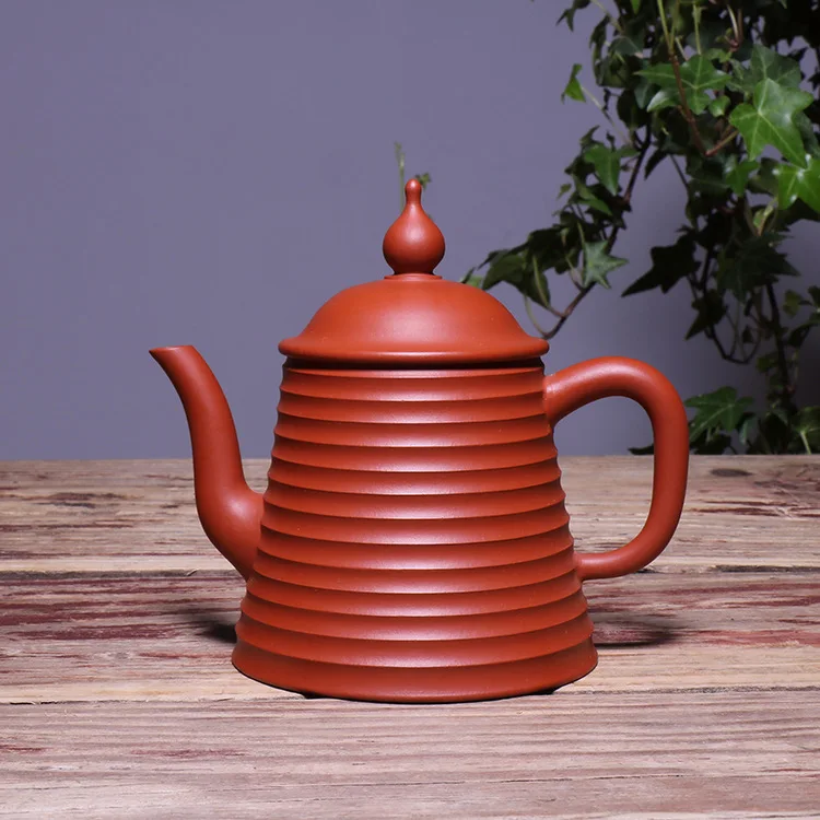 

Authentic yixing undressed ore Zhao Zhuang zhu violet arenaceous mud pagoda pot stripes Wan Xuxia foundry pot of artists