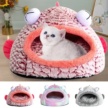 

1pc Pet Bed Pet House Fish Shape Creative Pet Kennel Pet Cushion Pet Sleep House Pet Nest for Pet Cat