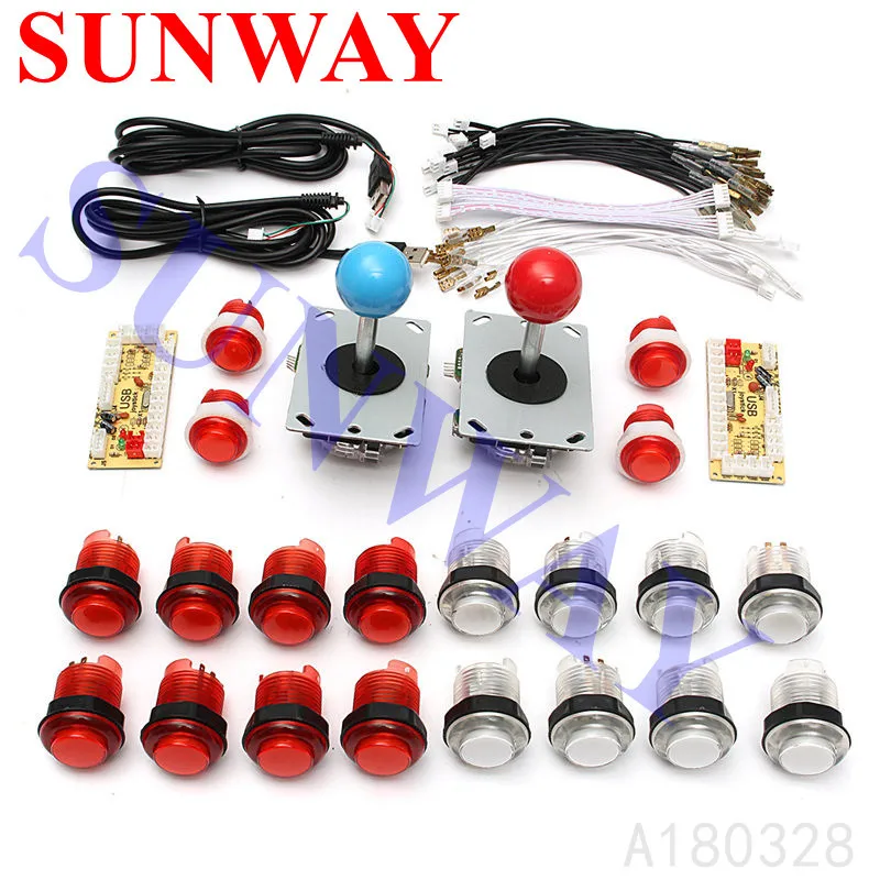 

Arcade Joystick DIY Kit Zero Delay Arcade DIY Kit USB Encoder To PC Arcade Sanwa Joystick +5V LED push button For Arcade Mame