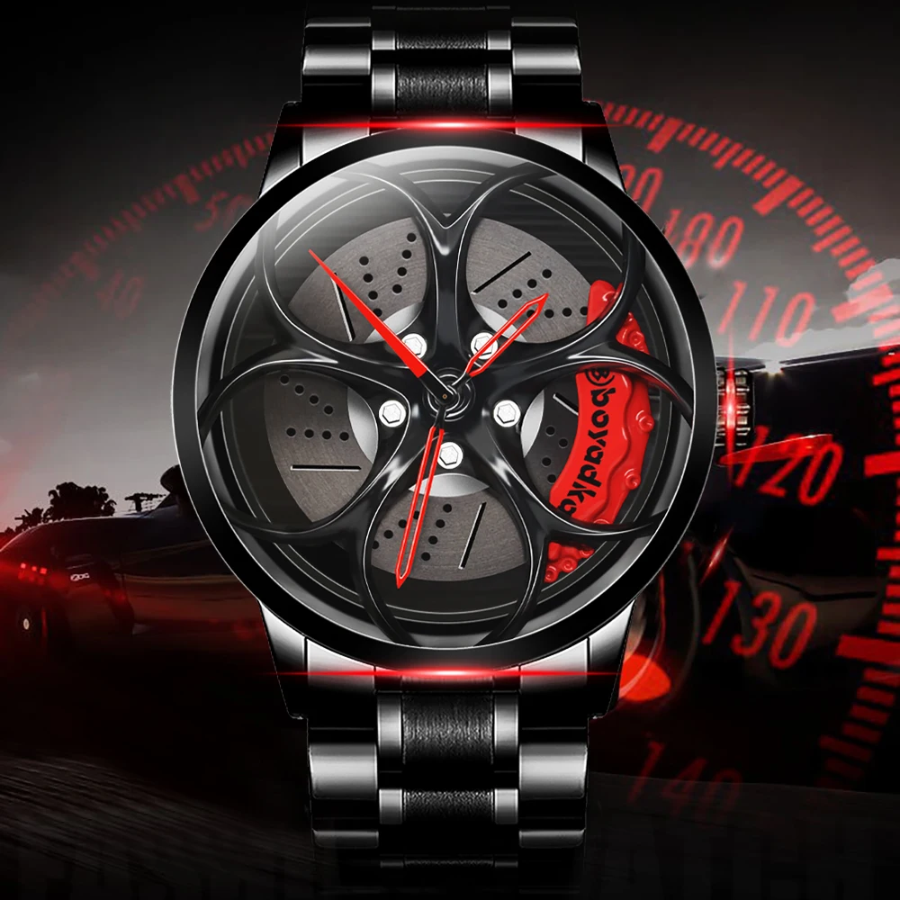 3D Car Racing Men Watch Sport Waterproof Men Watches Auto Rim Hub Creative Quartz Wrist Watch Relogio Masculino Drop Shipping