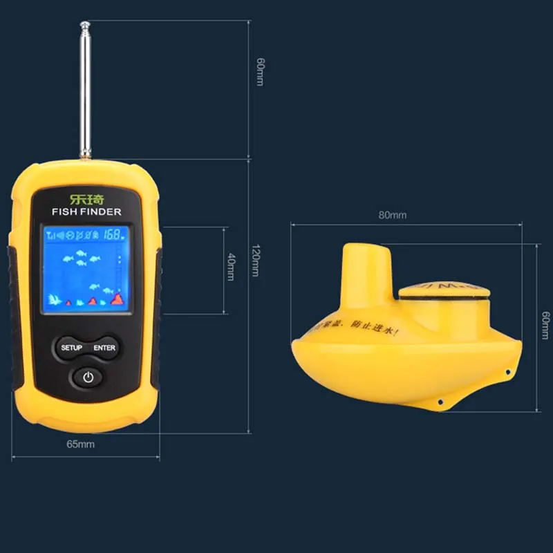 Новое поступление прочный FFW1108-1 беспроводной зеленый светодиодный эхолот рыболокатор 40 м дальность глубины океанское озеро море рыболовное оборудование