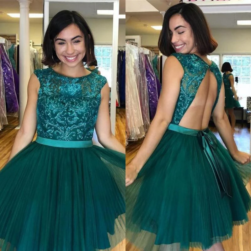 hunter green homecoming dress