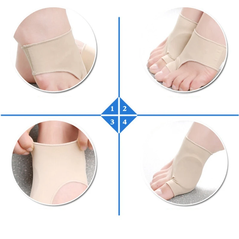 1 пара Hallux вальгус Bunion корректор ортопедический инструменты для ног корректор пальца кости бандаж педикюр носки разделители ног