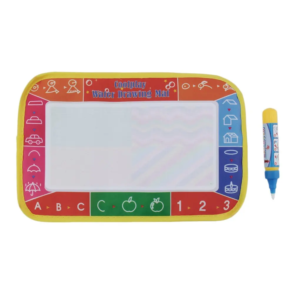 

OCDAY 25*16.5cm Kids Baby Write Draw Paint Water Magic Doodle Mat Children Play Mat With Magic Pen Painting Christmas Gift New
