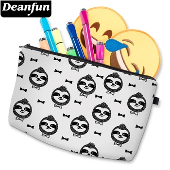 

Deanfun Cosmetic Bag Black And White Toiletry Bags For Travel Sloth Patterned Makeup Bag D52154