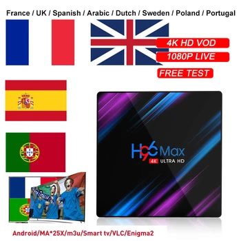 

Stable 9000+ World Android box Netherland Turkey Spain Arabic Work On m3u Code IPTV Smart TV Box Android 10 H96 Max X96 M3u