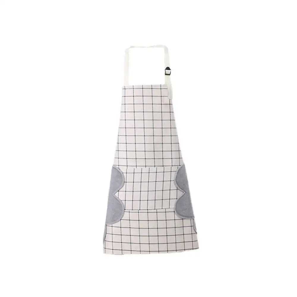 white apron Стираемый ручной водонепроницаемый кухонный маслостойкий фартук поясной женский фартуки для ресторанов кухонное вспомогательное оборудование аксессуары - Цвет: white apron