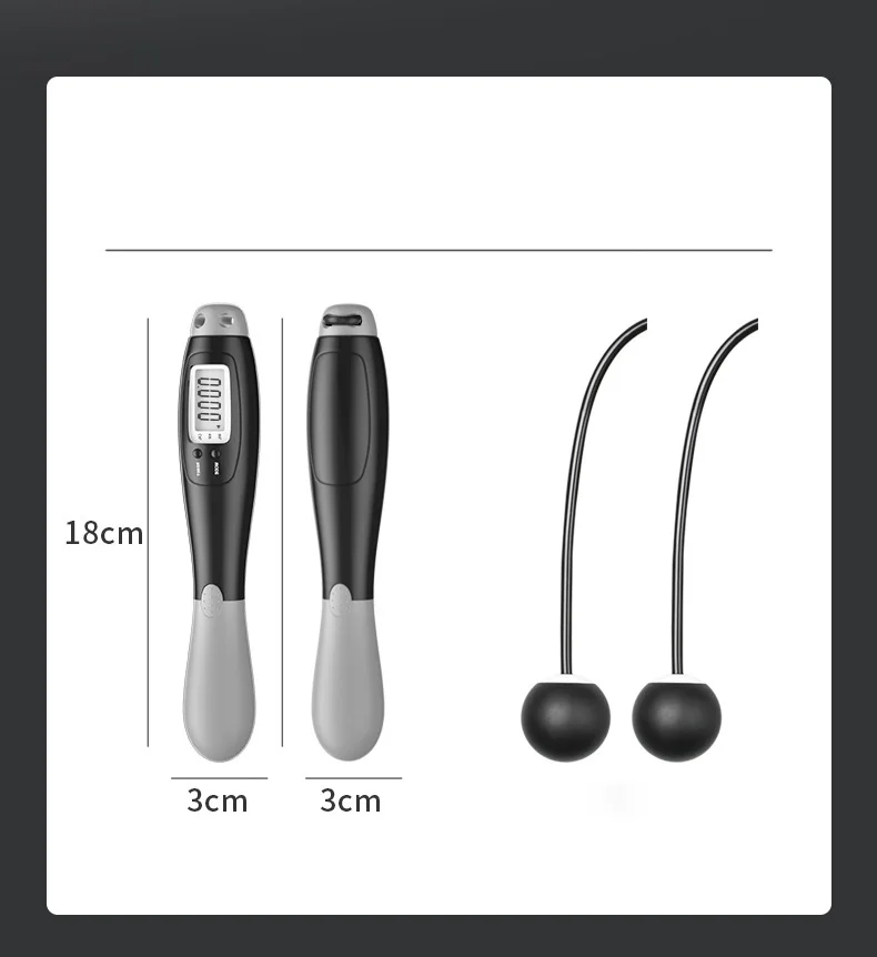 Count Jump Rope Fitness Sport Skipping Ropes Cordless Jump Ropes Smart Electronic Digital Skip Rope Portable