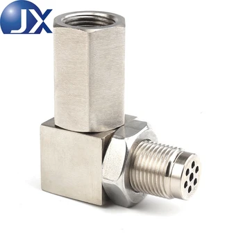 

90 Degree Angled Oil Pressure Sensor adapter Mini Catalytic Converter Check Engine Light Cel Fix O2 Oxygen Sensor spacer