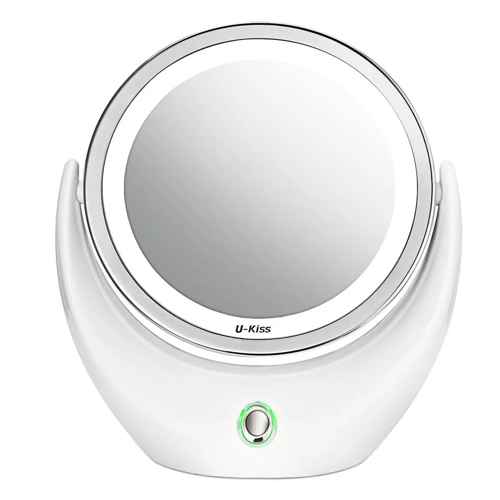 Элегантный Противоскользящий светильник с тремя индикаторами 360 свободно заряжаемый через usb увеличенный двухсторонний светодиодный косметическое зеркало для макияжа