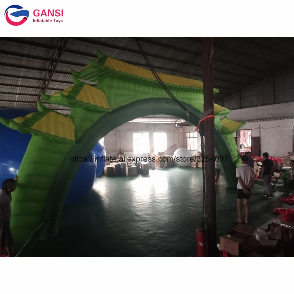 Free shipping lighting inflatable blow up gate arch door customize inflatable arch with led