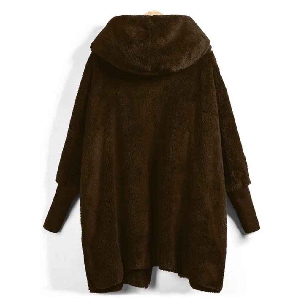 Осенне-зимнее женское пальто из искусственного меха, тонкий светильник, толстовка с капюшоном, зимнее теплое плюшевое пальто размера плюс, мягкая верхняя одежда более размера T3